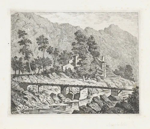 Waterleiding in het dal van de Tech by Louis Charles Hora Siccama, print, 1869