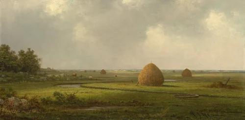 View of Marshfield by Martin Johnson Heade, painting, 1866-1876
