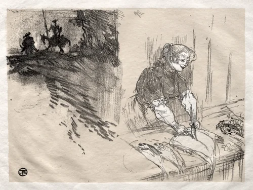 The Brief Joys: Cover by Henri de Toulouse-Lautrec, print, 1897