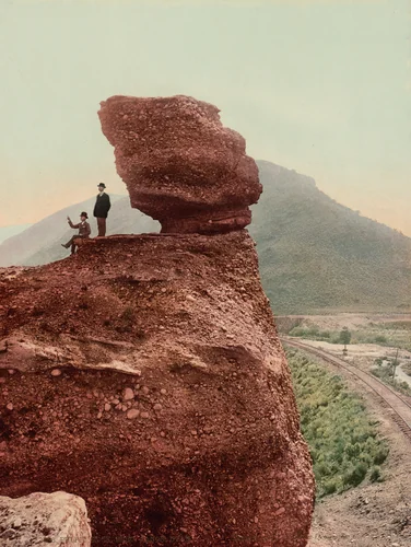 Pulpit Rock, Echo Canyon, Utah by William Henry Jackson, photograph, 1896-1905