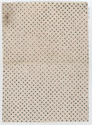 Sheet with an overall dot pattern by anonymous, print, 1775-1875