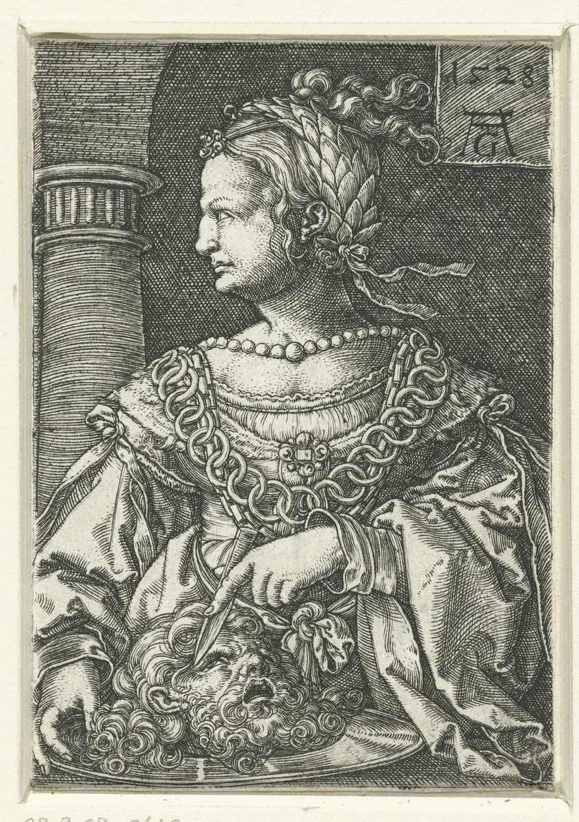Heroidas met het hoofd van Johannes de Doper by Unknown, print, 1528