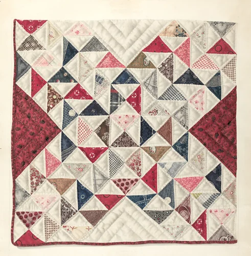 Patchwork Quilt by Mae A. Clarke, index of american design, 1935-1942