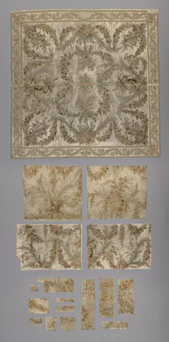 Coverlet and Fragments by Philippe de Lasalle, textile, 1755-1775