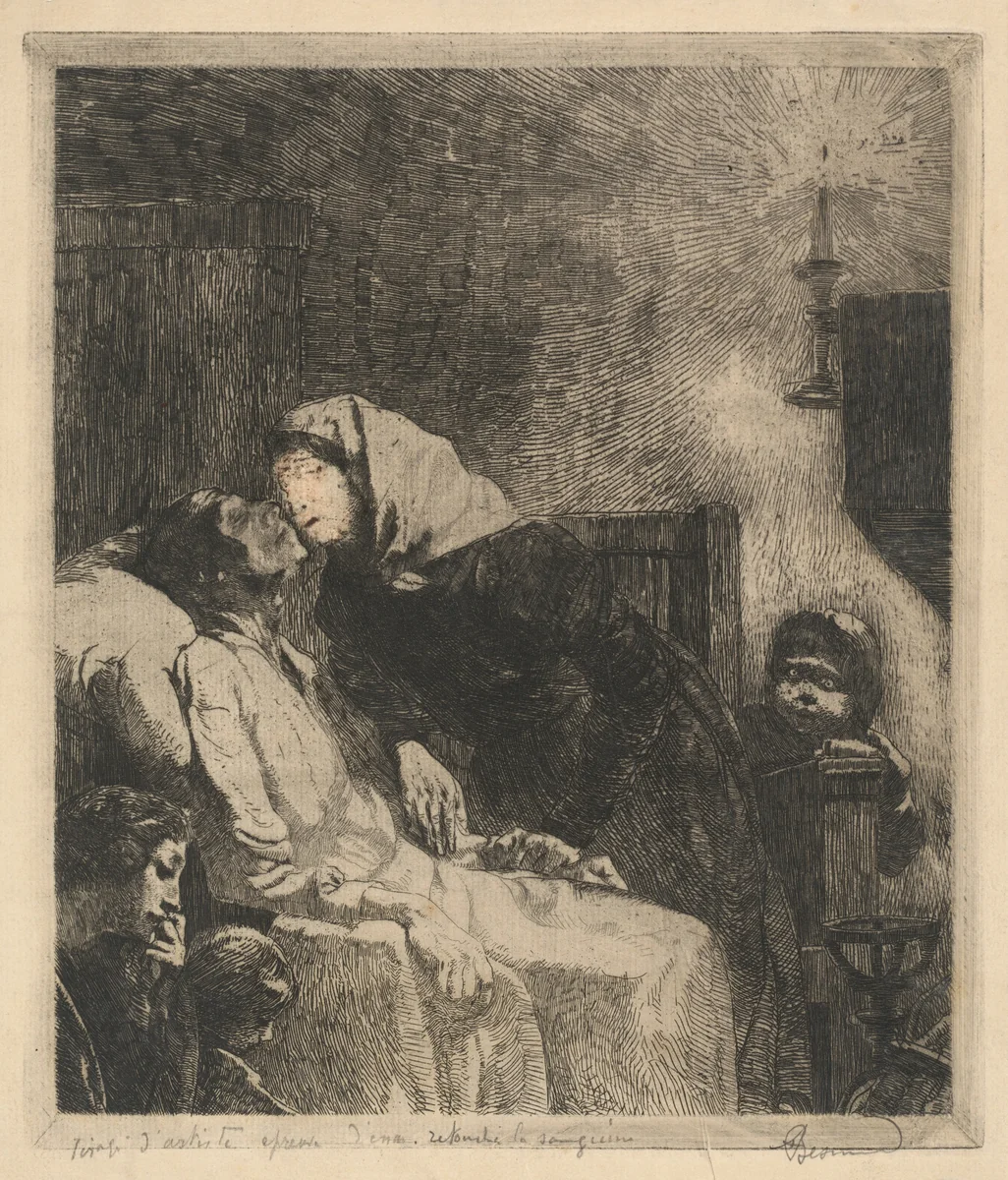 The End (La Fin de Tout) by Albert Besnard, print, 1883