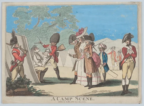 A Camp Scene by William Paulet Carey, print, 1784-1790