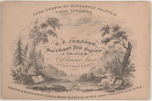 Trade Card for C.P. Johnson, Seal and Copper Plate Engraver by anonymous, print, 1800-1900
