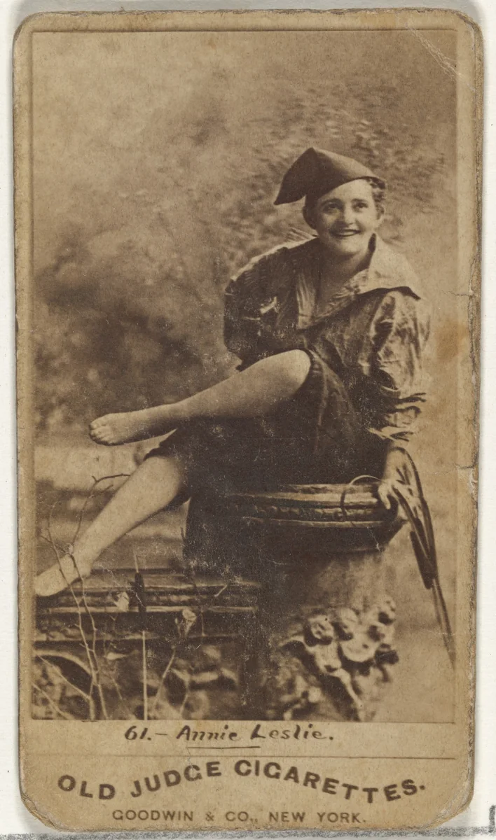 Annie Leslie, from the Actors and Actresses series (N171) for Old Judge Cigarettes by Goodwin & Company, photograph, 1886-1890