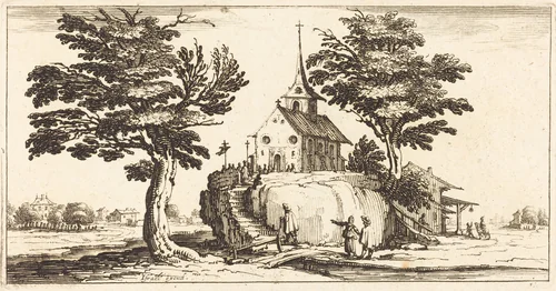 Landscape by Jacques Callot, print, 1635