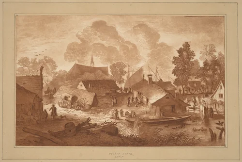 Village with Pond by Cornelis Ploos van Amstel
Cornelis Brouwer
Allart van Everdingen, print, 1782