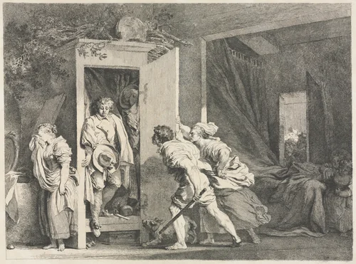 The Cupboard by Jean Honoré Fragonard, print, 1778