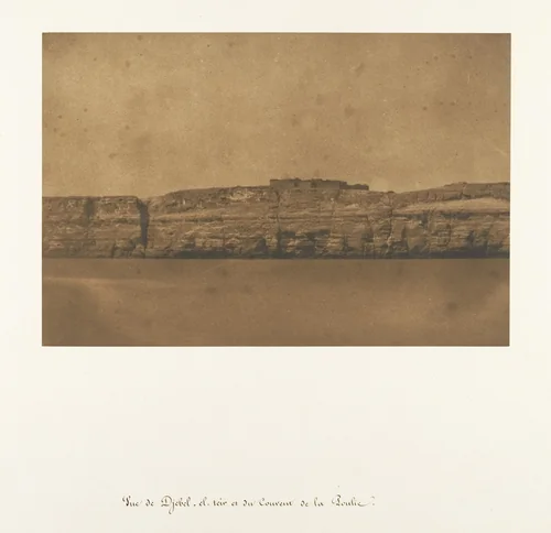 Vue de Djebel-el-teir et du Convent de la Poulie by Maxime Du Camp, photograph, 1850
