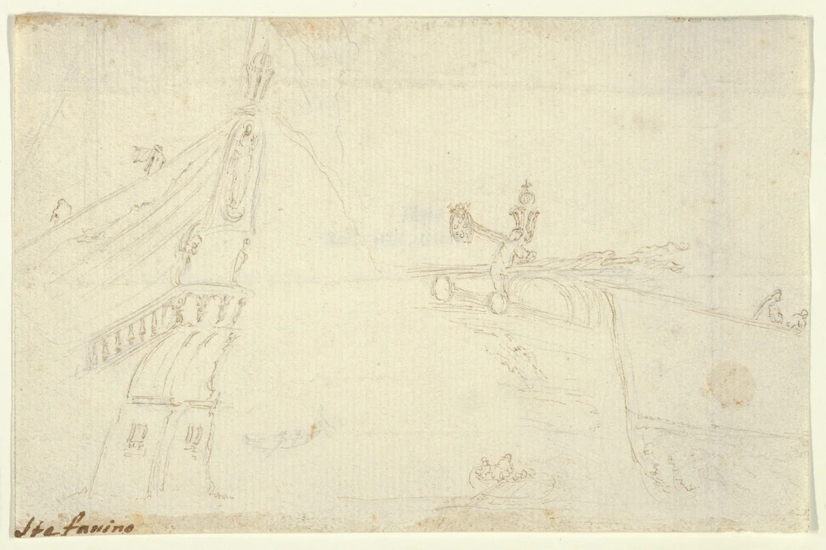 Studies of Boats by Stefano della Bella, drawing, 1610-1664