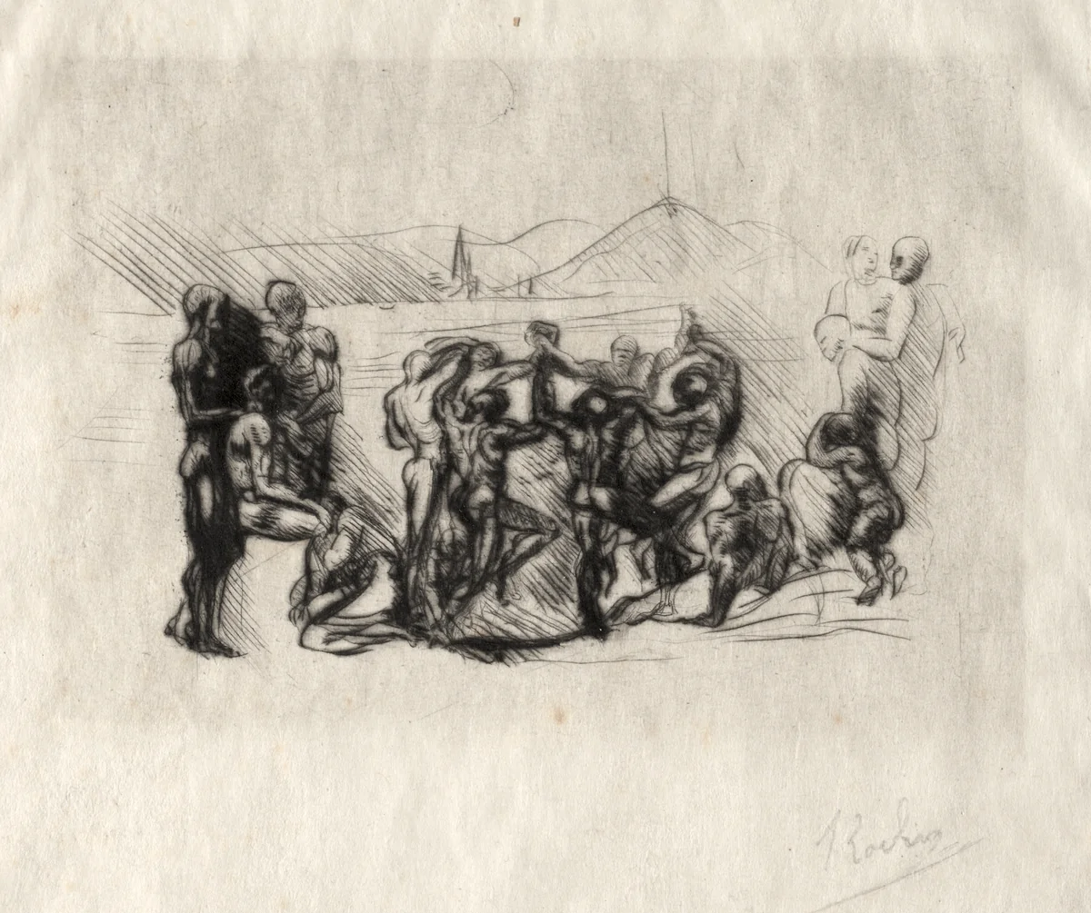 La Ronde by Auguste Rodin, print, 1878-1888