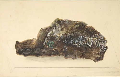 Study of a rock by anonymous, drawing, 1800-1850