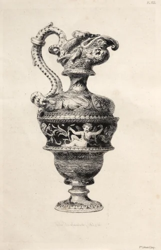 History of the Ceramic Art: A Descriptive and Philosophical Study of the Pottery of All Ages and All Nations: China: Green Family- Vase, "Lancelle" Form, Historic Subject (Plate I) by Jules Jacquemart, book, 1877