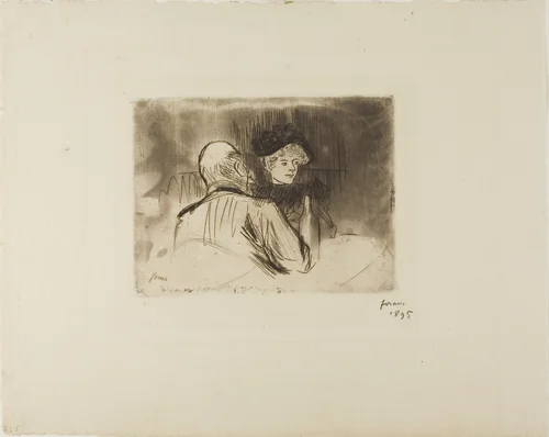 Tête-à-tête by Jean-Louis Forain, print, 1895