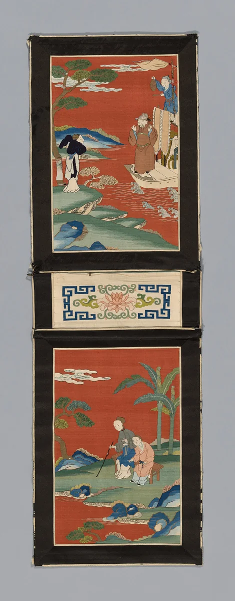 Panel (For a Screen) by China, textile, 1875-1900