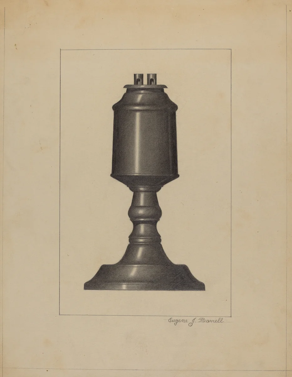 Lamp by Eugene Barrell, index of american design, 1936