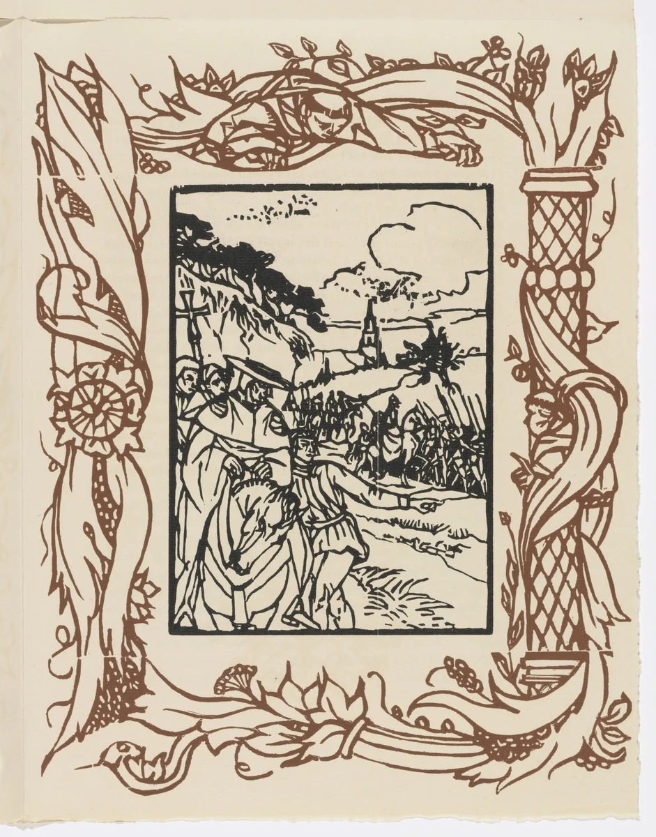 Plate (page 107) from Les Petites Fleurs de St. François (The Little Flowers of St. Francis) by Émile Bernard, illustrated book, 1928