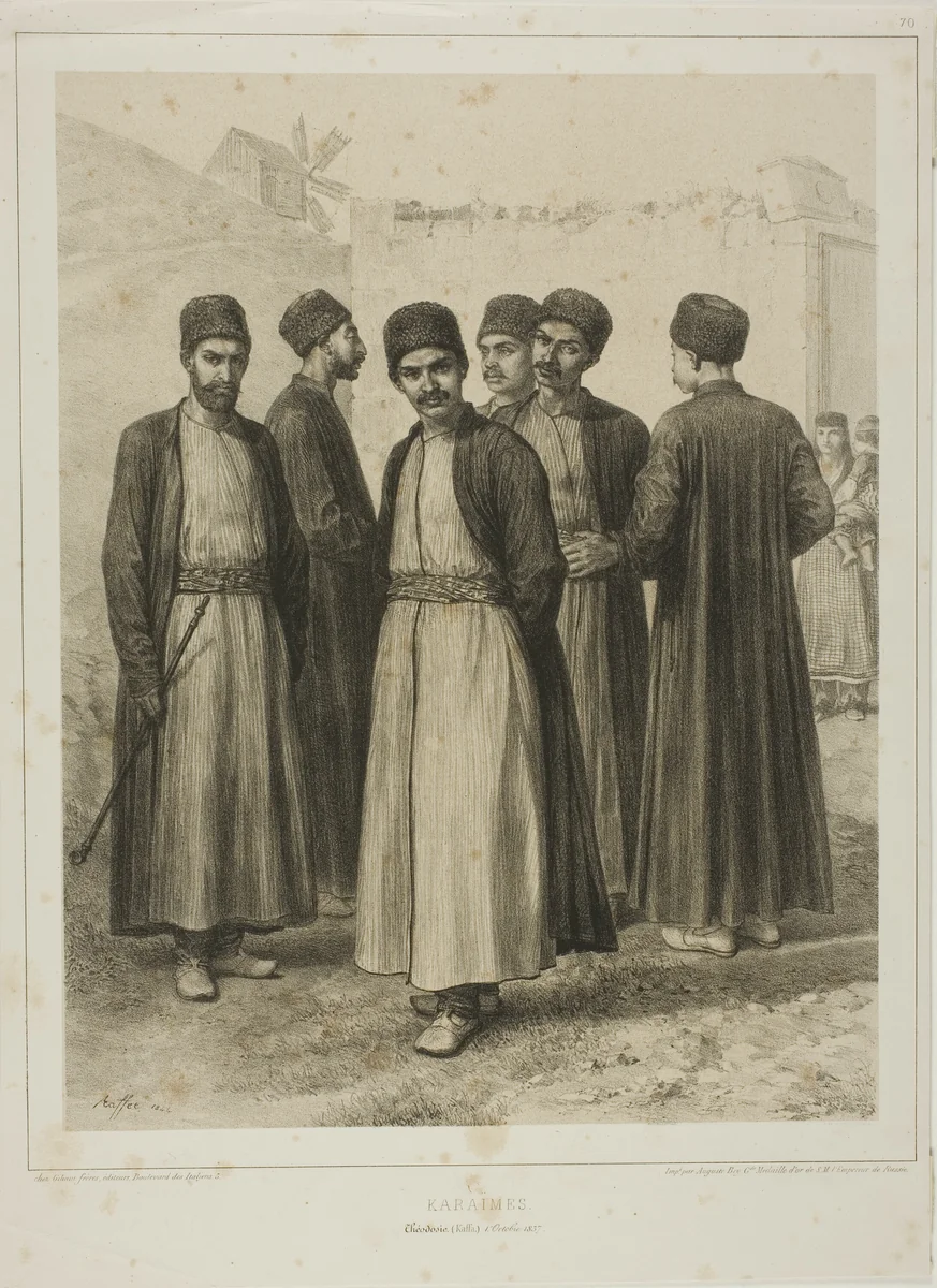 Karaimes, Théodosie, Kaffa, 1 Octobre 1837 by Denis Auguste Marie Raffet, print, 1844