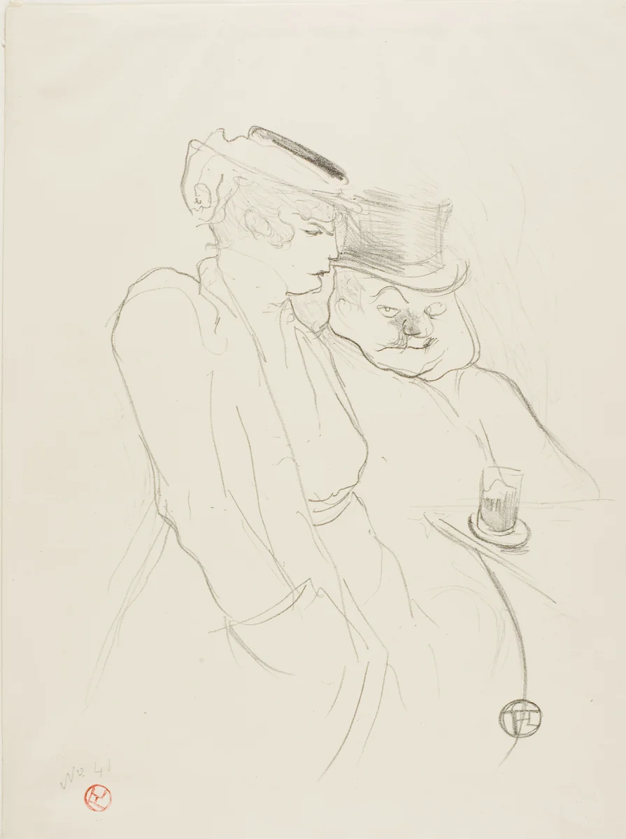 In Their Forties by Henri de Toulouse-Lautrec, print, 1893