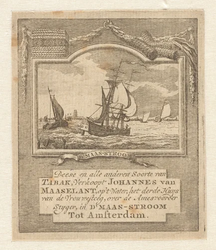 Advertentie voor tabak van Johannes van Maaselant in Amsterdam by anonymous, print, 1750-1825