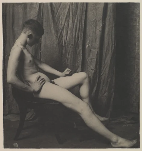 Bill Duckett Nude, at the Art Students’ League of Philadelphia by Thomas Eakins, photograph, 1884-1894