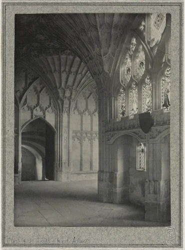 Gloucester Cathedral - Cloisters: South and West Alleys by Frederick H. Evans, photograph, 1895-1905