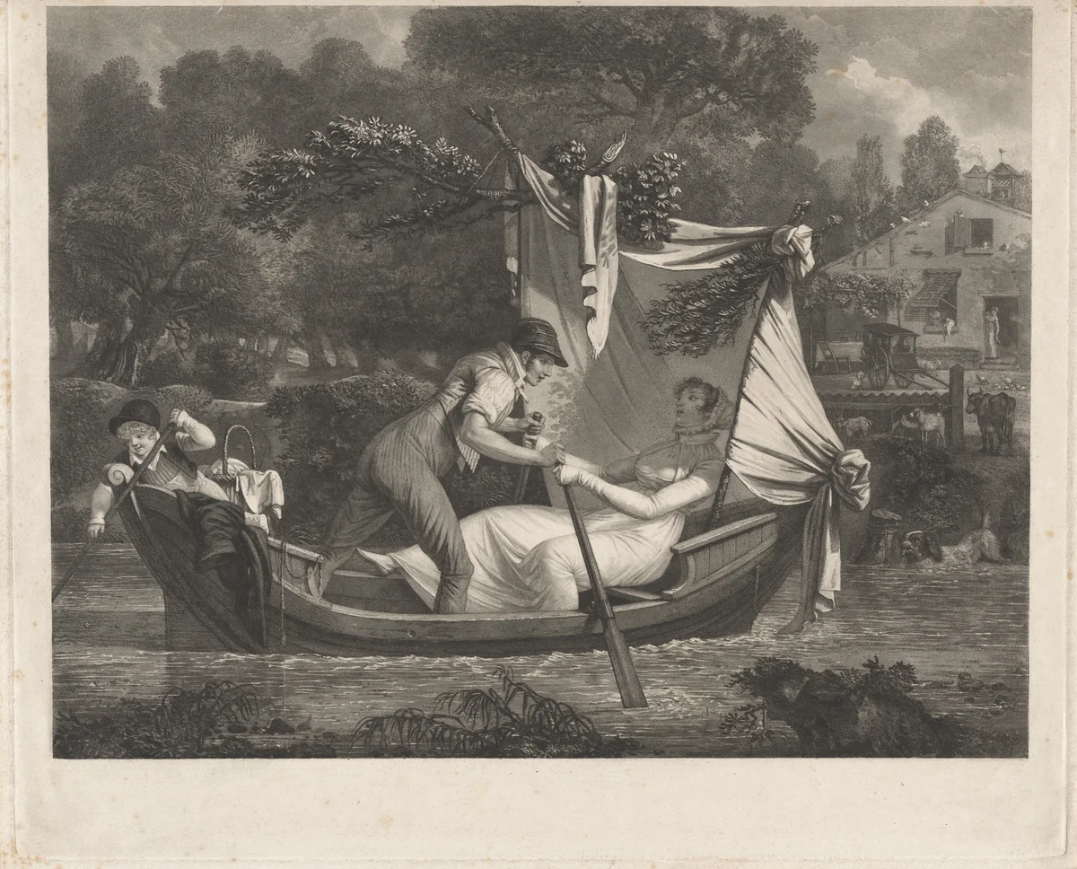 The Little Boat, or The Happy Union by Philibert Louis Debucourt, print, 1804