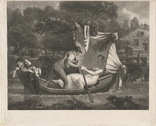 The Little Boat, or The Happy Union by Philibert Louis Debucourt, print, 1804