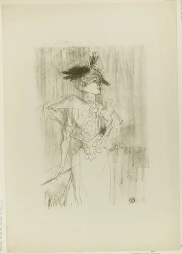 Mademoiselle Marcelle Lender, Standing by Henri de Toulouse-Lautrec, print, 1895