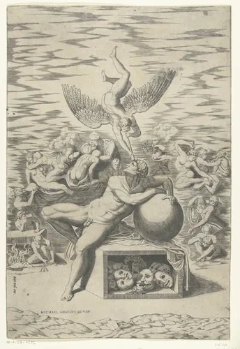 Droom by Nicolas Beatrizet, print, 1525-1562