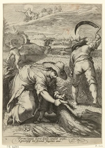 Zomer by Jan Saenredam, print, 1590-1600