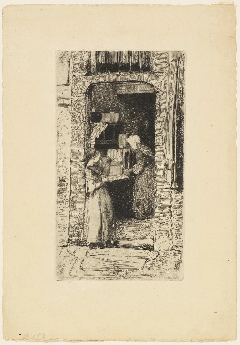 La Marchande de Moutarde (The Mustard Seller) by James McNeill Whistler, print, 1858