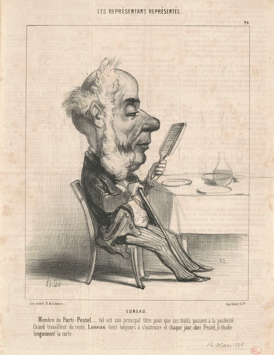 Luneau by Honoré Daumier, print, 1849