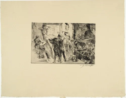 The Forge of Vulcan (Die Schmiede des Vulkan) from Classical Legends (Antike Legenden) by Lovis Corinth, print, 1919