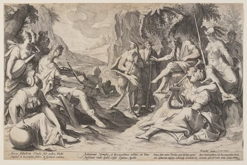 Judgement of Midas by Jacques de Gheyn II, print, 1589