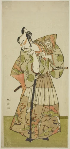 The Actor Nakamura Juzo II in an Unidentified Role by Katsukawa Shunsho (勝川 春章), print, 1769-1779