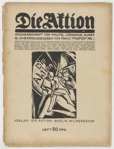 Die Aktion, vol. 7, no. 1/2 by Hans Richter, periodical, 1917