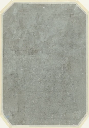 Oude manskop en andere schetsen by Avanzino Nucci, drawing, 1561-1629
