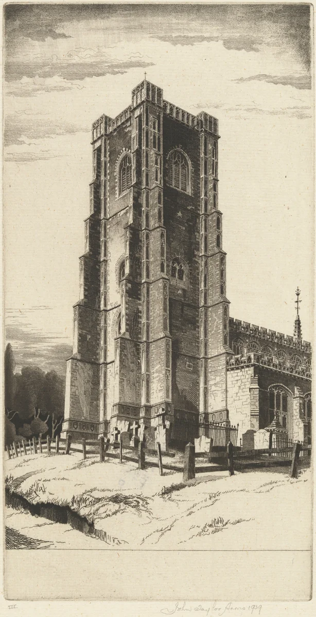 Lavenham, England by John Taylor Arms, print, 1939