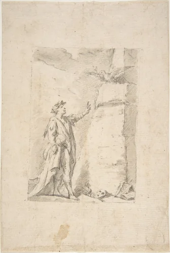 Study for Title-Page by anonymous, drawing, 1700-1800