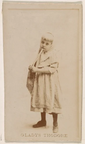 Gladys Thodore, from the Actresses series (N245) issued by Kinney Brothers to promote Sweet Caporal Cigarettes by Kinney Brothers Tobacco Company, photograph, 1890