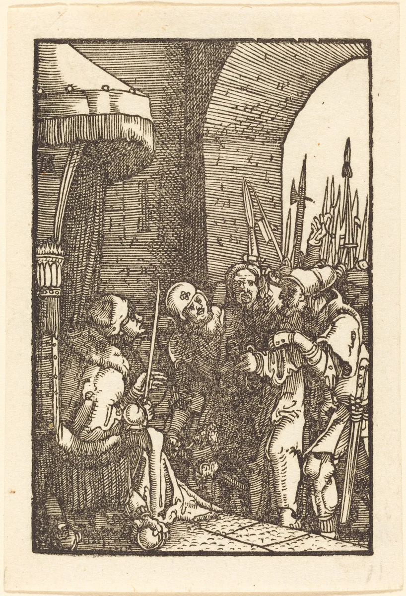 Christ before Pilate by Albrecht Altdorfer, print, 1513