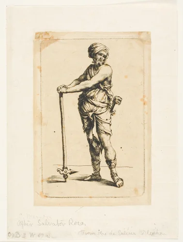 A Soldier Standing, Full Face by Charles Meryon, print, 1849