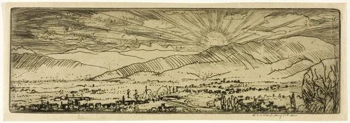 Val d'Arno by Donald Shaw MacLaughlan, print, 1909