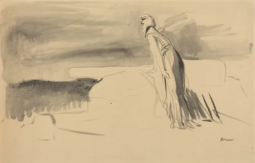 France Watching by Jean-Louis Forain, drawing, 1914-1919