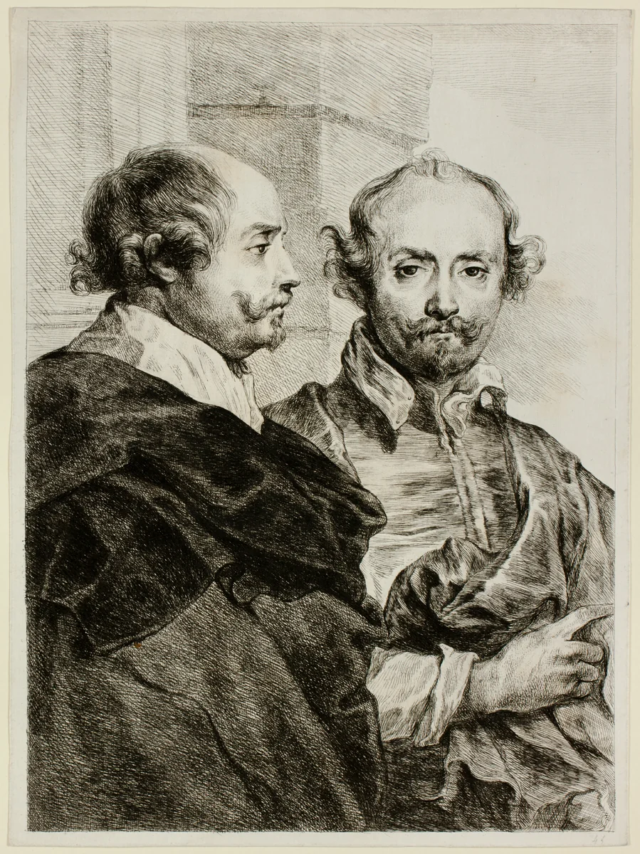 Two Portraits of a Man in Half-Length by Dominique Vivant Denon, print, 1784-1815