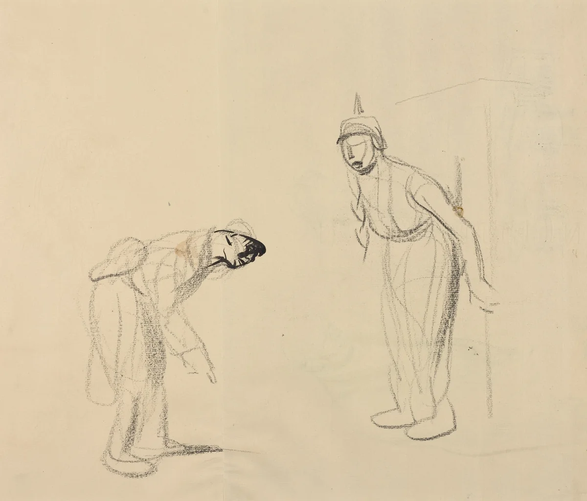 Hiding the "louis" [verso] by Jean-Louis Forain, drawing, 1914-1919